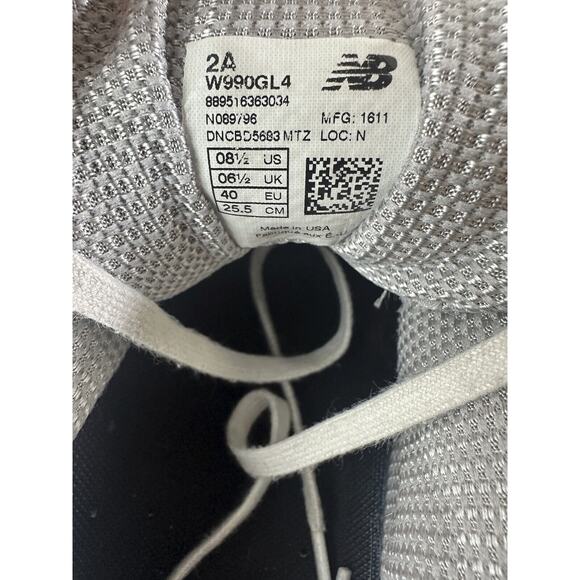 New Balance 990v4 Running Shoes Suede Gray W990GL4 Women's US Size 8.5 2A - Picture 7 of 16